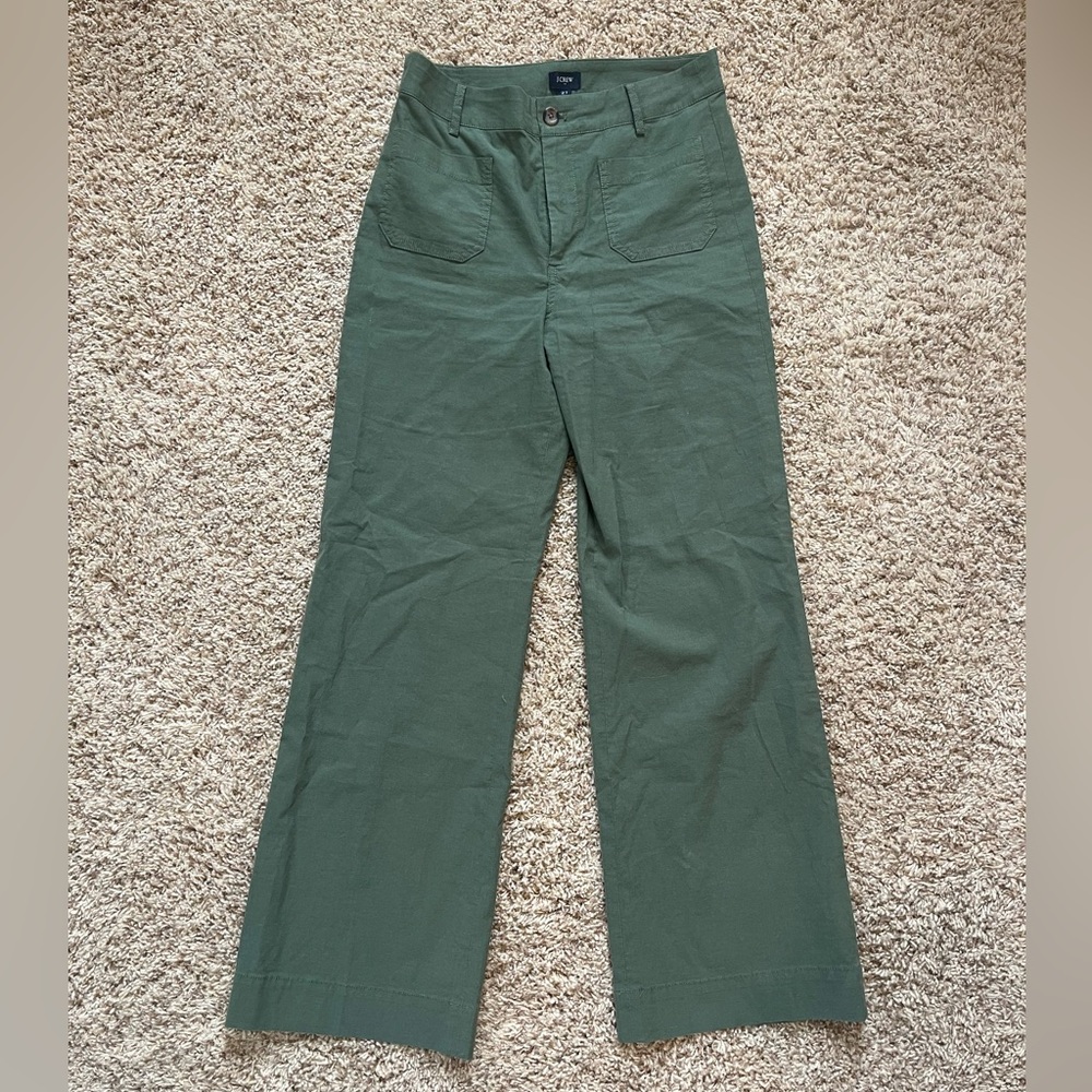 J. crew Factory Lizzie high-rise patch-pocket wide-leg pan